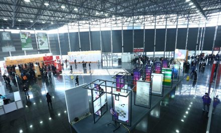 Event stalls in a hanger